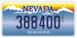 388400  license plate in NV
