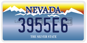 3955E6  license plate in NV