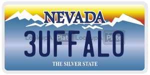 3UFFALO  license plate in NV