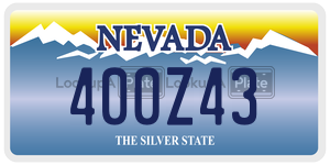 400Z43 license plate in Nevada