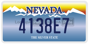 4138E7  license plate in NV