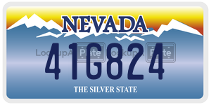41G824  license plate in NV