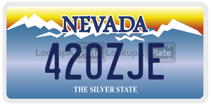 420ZJE  license plate in NV