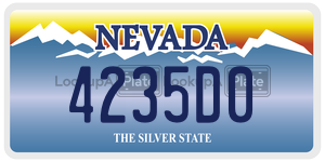 4235D0  license plate in NV