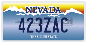 423ZAC  license plate in NV