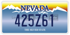 425Z61  license plate in NV