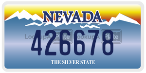 426678  license plate in NV