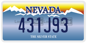 431J93  license plate in NV