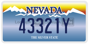 43321Y  license plate in NV