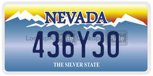 436Y30  license plate in NV