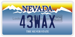 43WAX  license plate in NV