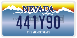 441Y90  license plate in NV