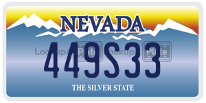 449S33  license plate in NV