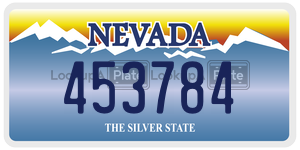 453784  license plate in NV