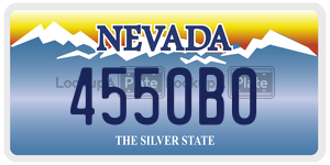 4550B0  license plate in NV