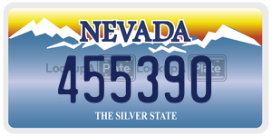 455390  license plate in NV
