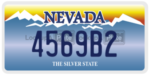 4569B2  license plate in NV