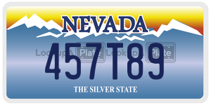 457T89  license plate in NV