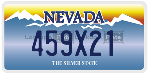 459X21  license plate in NV