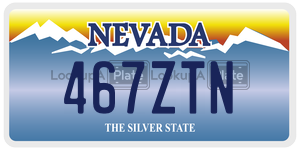 467ZTN  license plate in NV