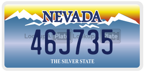 46J735  license plate in NV