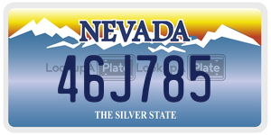 46J785  license plate in NV