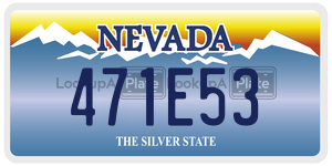 471E53  license plate in NV