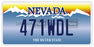 471WDL  license plate in NV