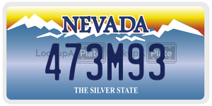 473M93  license plate in NV