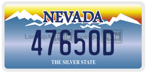 47650D  license plate in NV