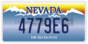 4779E6  license plate in NV