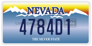 4784D1  license plate in NV