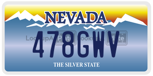 478GWV  license plate in NV