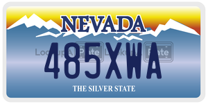 485XWA  license plate in NV