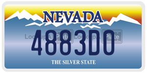 4883D0  license plate in NV