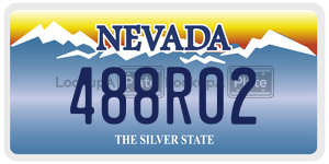 488R02  license plate in NV