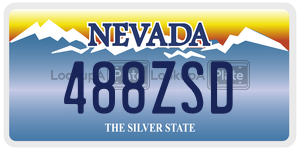 488ZSD license plate in Nevada