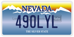 490LYL  license plate in NV