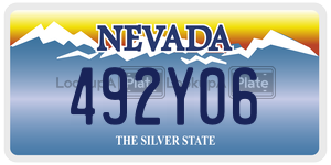 492Y06  license plate in NV