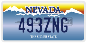 493ZNG license plate in Nevada