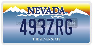 493ZRG  license plate in NV