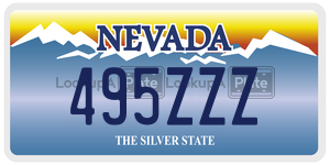 495ZZZ  license plate in NV