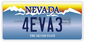 4EVA3  license plate in NV
