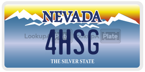 4HSG  license plate in NV