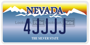 4JJJJ  license plate in NV