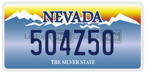 504Z50  license plate in NV