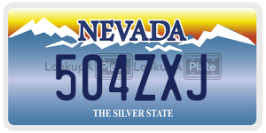 504ZXJ license plate in Nevada