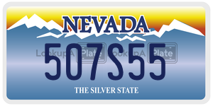507S55  license plate in NV