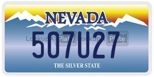 507U27 license plate in Nevada