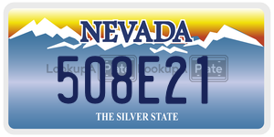 508E21  license plate in NV